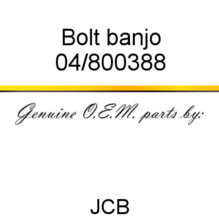 Bolt, banjo 04/800388