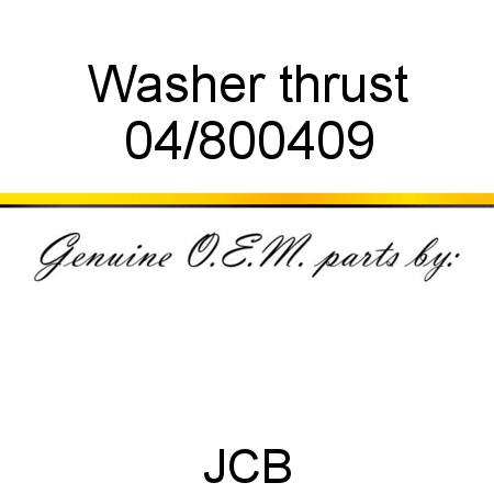 Washer, thrust 04/800409