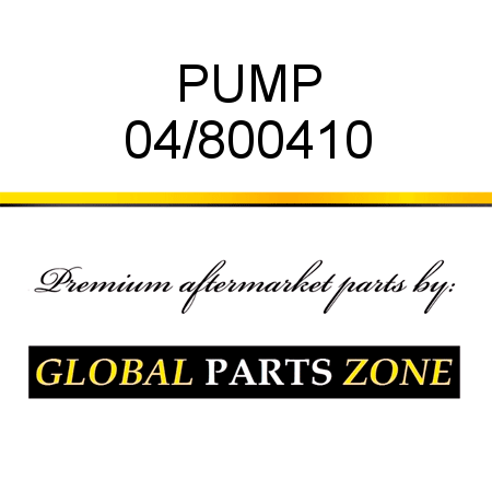 PUMP 04/800410
