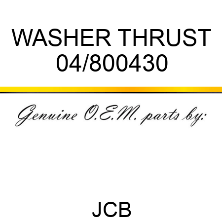 WASHER THRUST 04/800430