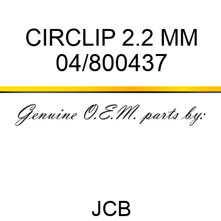 CIRCLIP 2.2 MM 04/800437