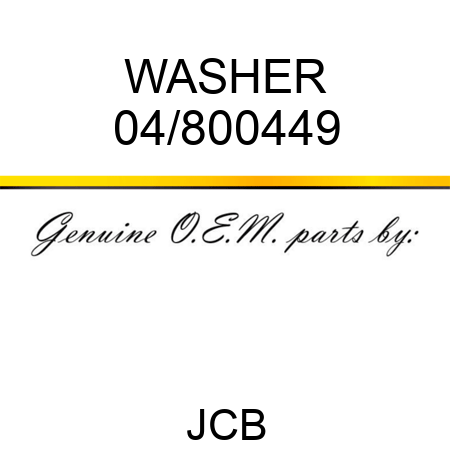 WASHER 04/800449