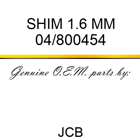SHIM 1.6 MM 04/800454