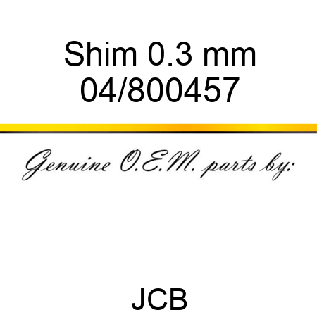 Shim 0.3 mm 04/800457