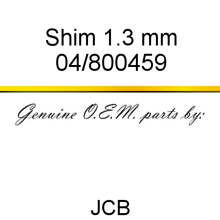 Shim, 1.3 mm 04/800459
