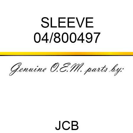 SLEEVE 04/800497