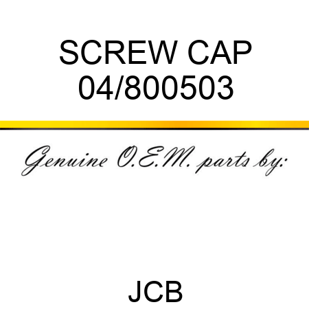 SCREW CAP 04/800503