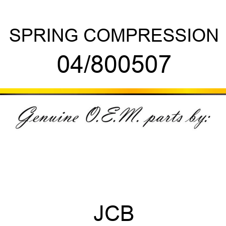 SPRING COMPRESSION 04/800507