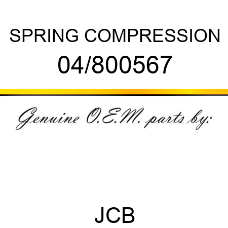 SPRING COMPRESSION 04/800567