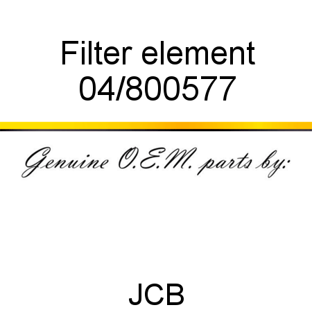 Filter, element 04/800577