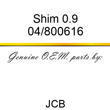 Shim 0.9 04/800616