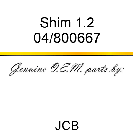 Shim 1.2 04/800667