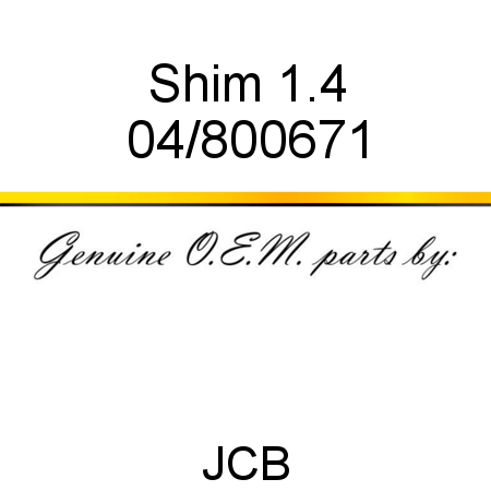 Shim, 1.4 04/800671