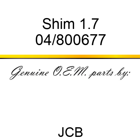 Shim 1.7 04/800677