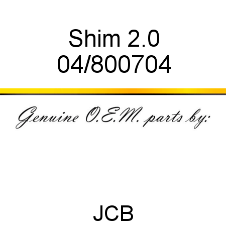 Shim, 2.0 04/800704