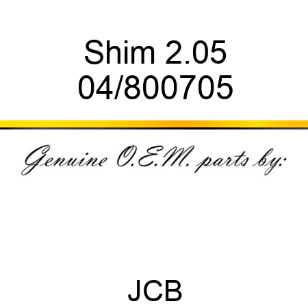 Shim 2.05 04/800705