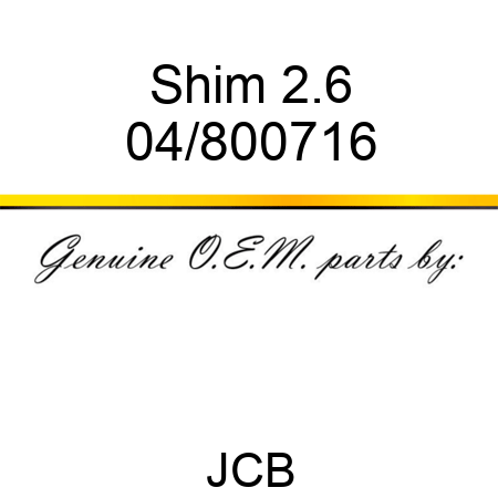 Shim 2.6 04/800716