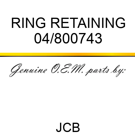 RING RETAINING 04/800743