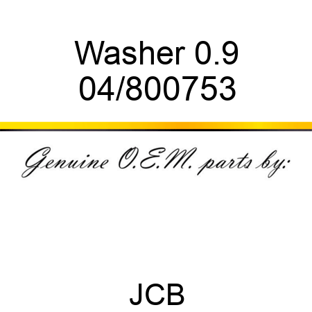 Washer 0.9 04/800753