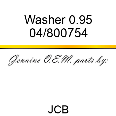 Washer 0.95 04/800754