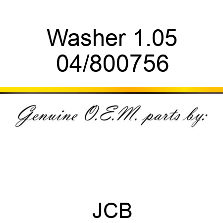 Washer 1.05 04/800756