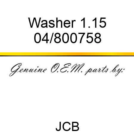 Washer 1.15 04/800758