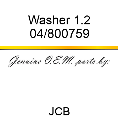 Washer 1.2 04/800759