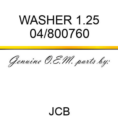 WASHER 1.25 04/800760