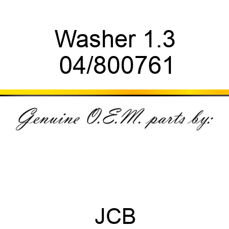 Washer 1.3 04/800761