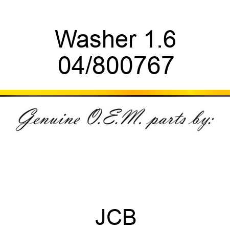 Washer 1.6 04/800767