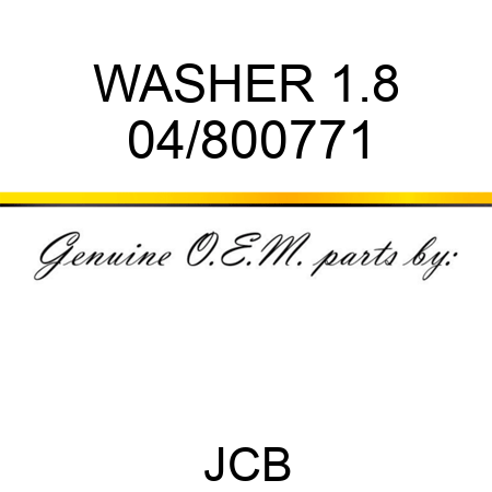 WASHER 1.8 04/800771