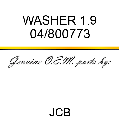 WASHER 1.9 04/800773