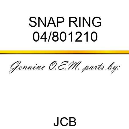 SNAP RING 04/801210