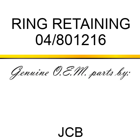 RING RETAINING 04/801216