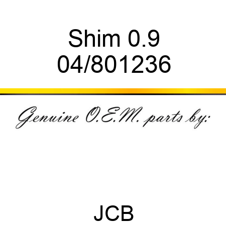 Shim 0.9 04/801236