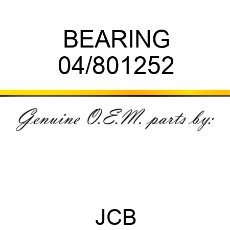 BEARING 04/801252