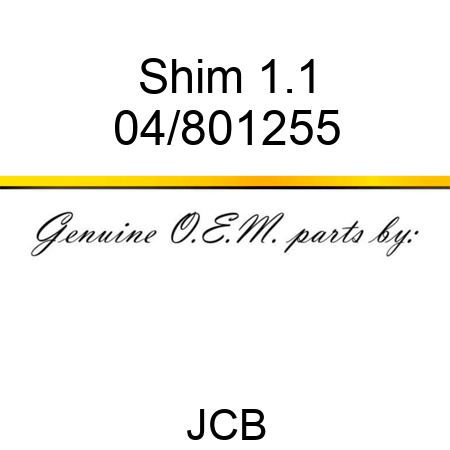 Shim 1.1 04/801255
