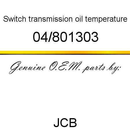 Switch, transmission, oil temperature 04/801303