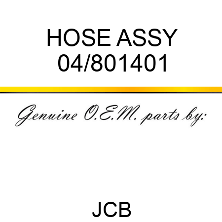 HOSE ASSY 04/801401