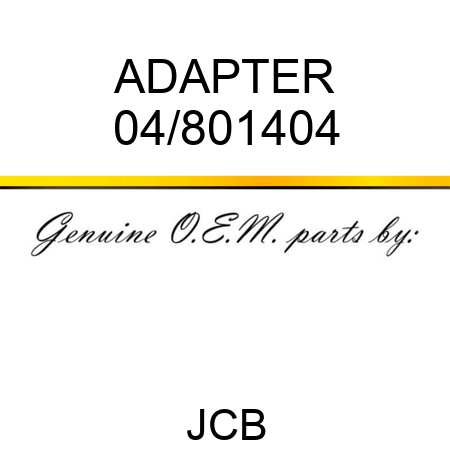 ADAPTER 04/801404