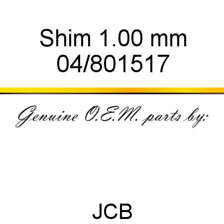 Shim, 1.00 mm 04/801517