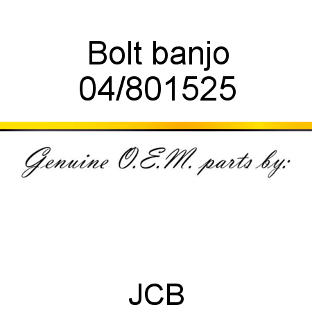 Bolt, banjo 04/801525