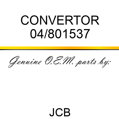 CONVERTOR 04/801537
