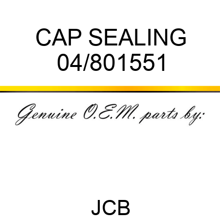 CAP SEALING 04/801551