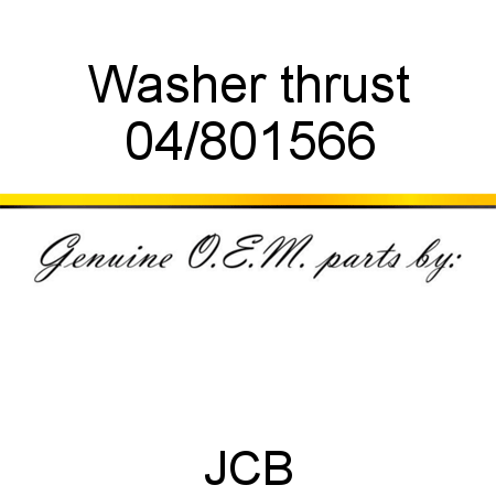 Washer, thrust 04/801566