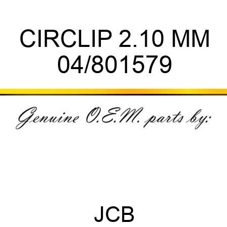 CIRCLIP 2.10 MM 04/801579