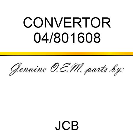 CONVERTOR 04/801608