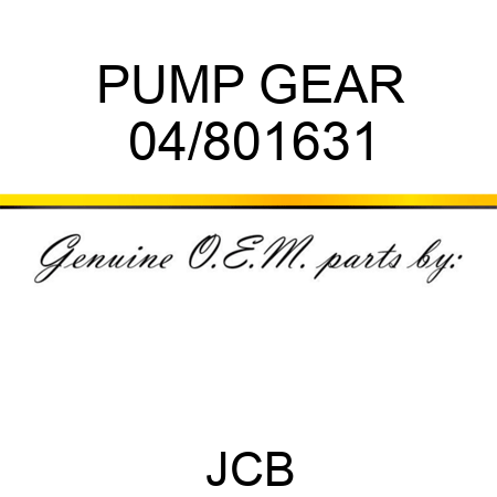 PUMP GEAR 04/801631
