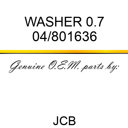 WASHER 0.7 04/801636