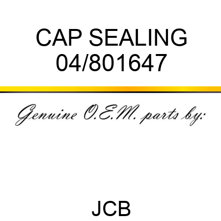CAP SEALING 04/801647